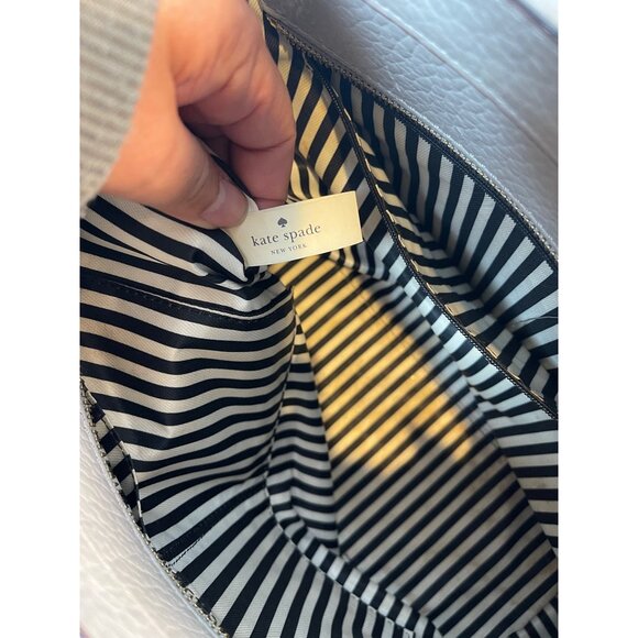 Authentic Kate Spade NY Southport Avenue Cameron Gray Leather Handbag - Picture 8 of 12